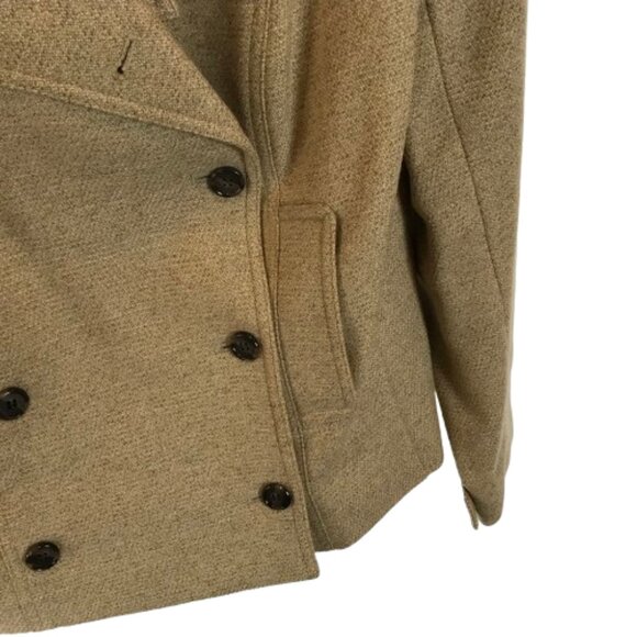 Womens Size 4 J. Peterman Wool Cashmere Blend Double Breasted Crop Jacket - Picture 3 of 4